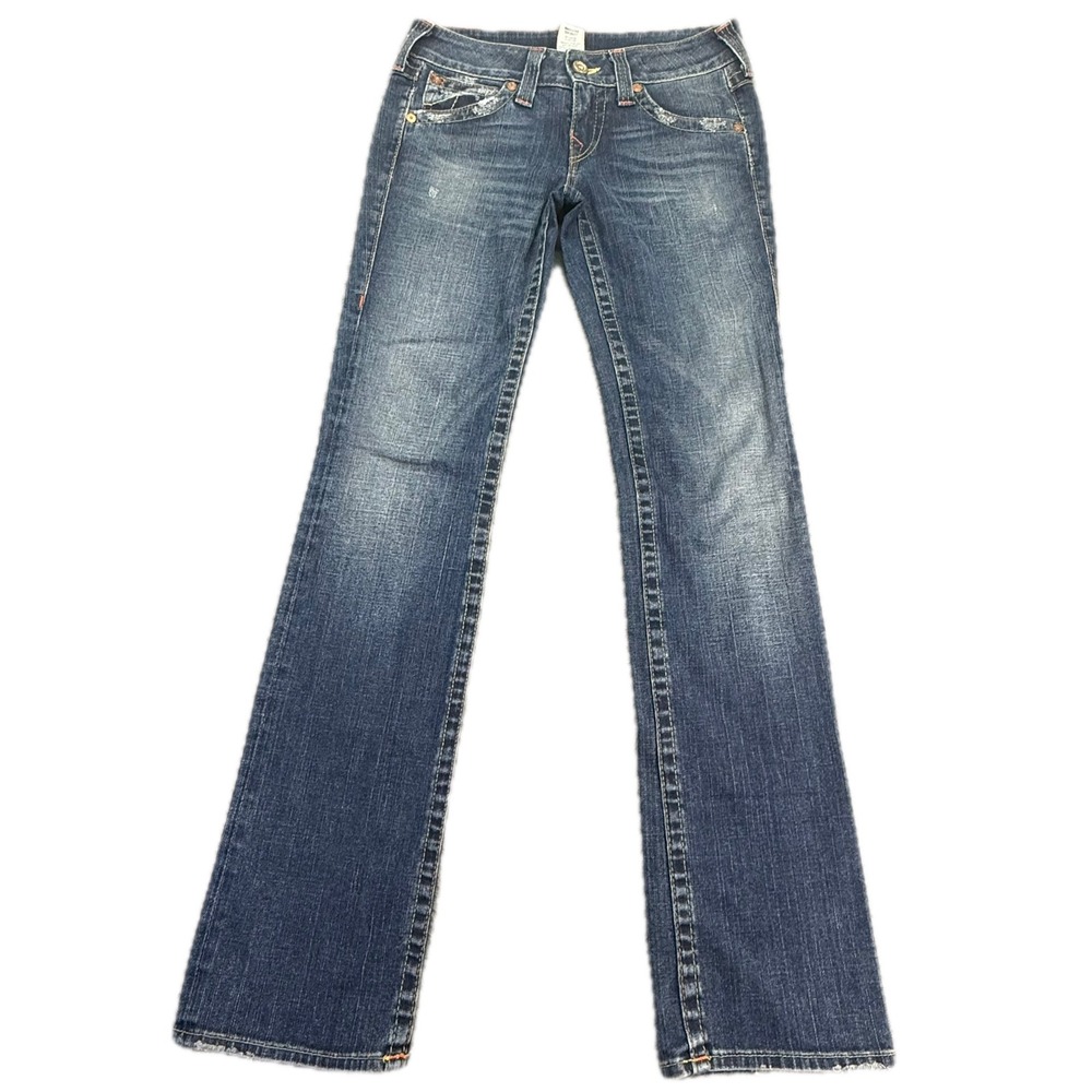 True Religion Billy Jeans Women 29 Blue Bootcut Low Rise W1020760M
